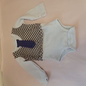 Stepping Stones Dress Shirt w/ Tie Onesie